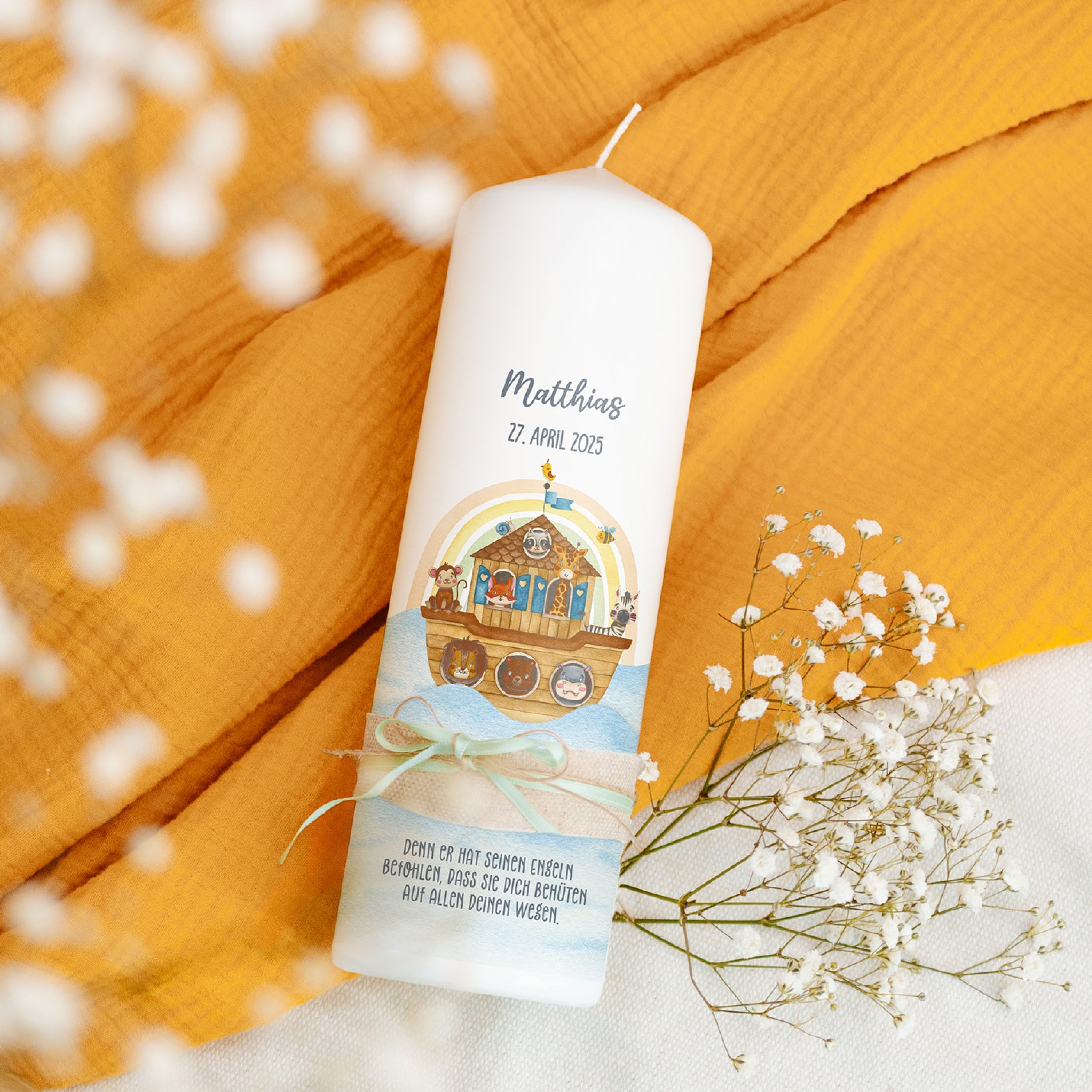 Kerze Freitext | Design 009.04.03 Arche Noah